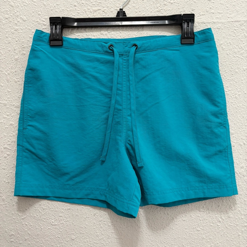 L.L. Bean Women’s Teal Supplex Nylon Drawstring Shorts with Pockets Size XS